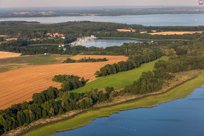 Sztynort, panorama na Stanice Wona od strony W. EU, PL, Warm-Maz. Lotnicze.